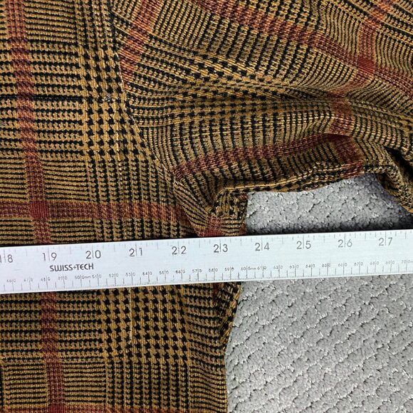 Ermenegildo Zegna Houndstooth Corduroy Shirt Men's Medium Brown Cotton Italy - Picture 7 of 11